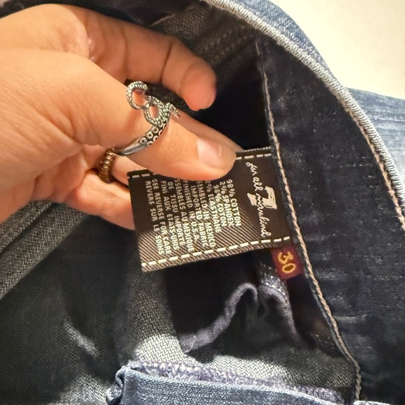 7 For All Mankind Size 30 Dark Blue Boot Cut Jeans - Picture 5 of 5